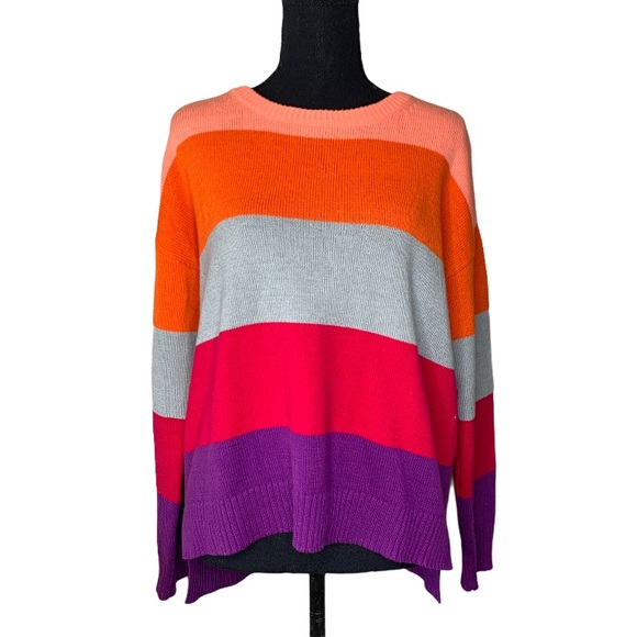 Liz Claiborne Sweaters - Womens Rainbow striped sweater multi color small